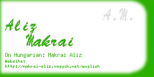 aliz makrai business card